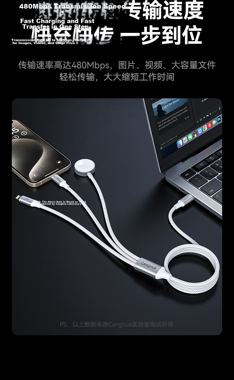 CangHua Compatible with Apple Watch Charger, Magnetic Charging Dock for IWatch S11/10, Portable Watch Charging Stand for Apple Watch S9/8/7/6/SE/Ultra2/3, Small Square Base 12