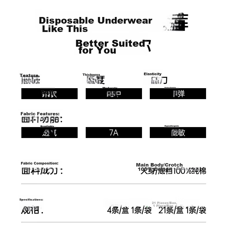 EMXEE Low-Sensitivity Disposable Underwear, Non-Cotton Antibacterial Maternity Panties, No-Wash Daily Disposable Women's Briefs, 21-Pack, Size L 19