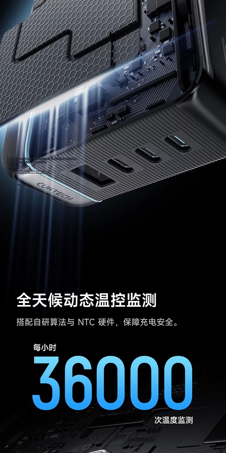 CUKTECH CoolState GaN Ultra 10 Super Power 120W Multi-Port Fast Charger Compatible with Mijia App PPS 100W Laptop Apple Xiaomi 15