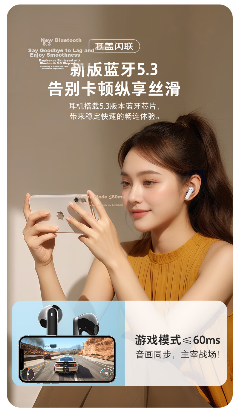 JBL T280TWS X3 Wireless Bluetooth Earphones Semi-In-Ear Music Call Noise Cancelling Gaming Headset Long Battery Life Compatible with 2026 Latest Model Gift Recommendation Pink 18