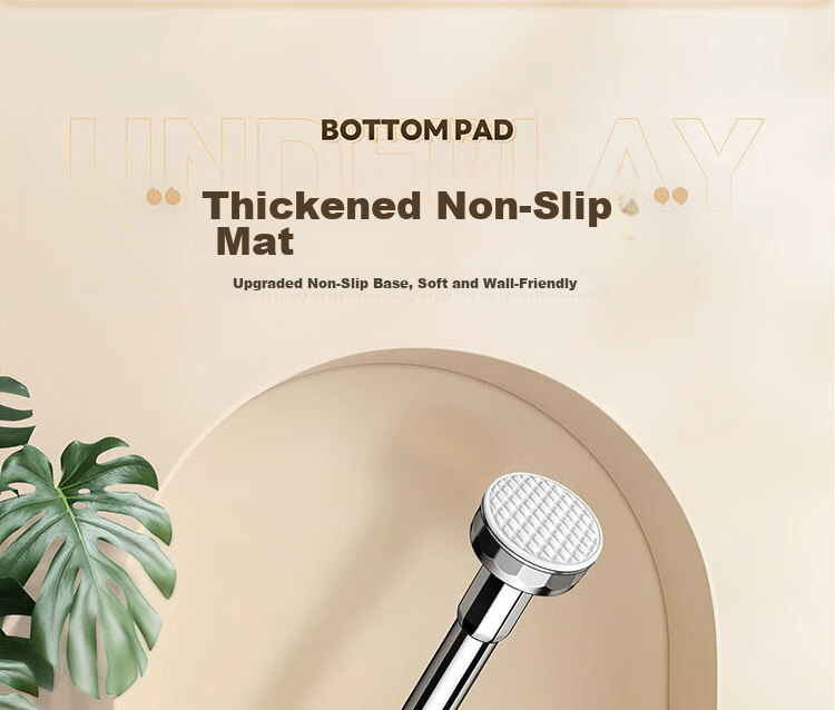Futuristic Telescopic Clothes Drying Rod No-Drill Balcony Clothes Rack Stainless Steel Shower Curtain Rod Wardrobe Hanging Rod Support 70-120cm 8