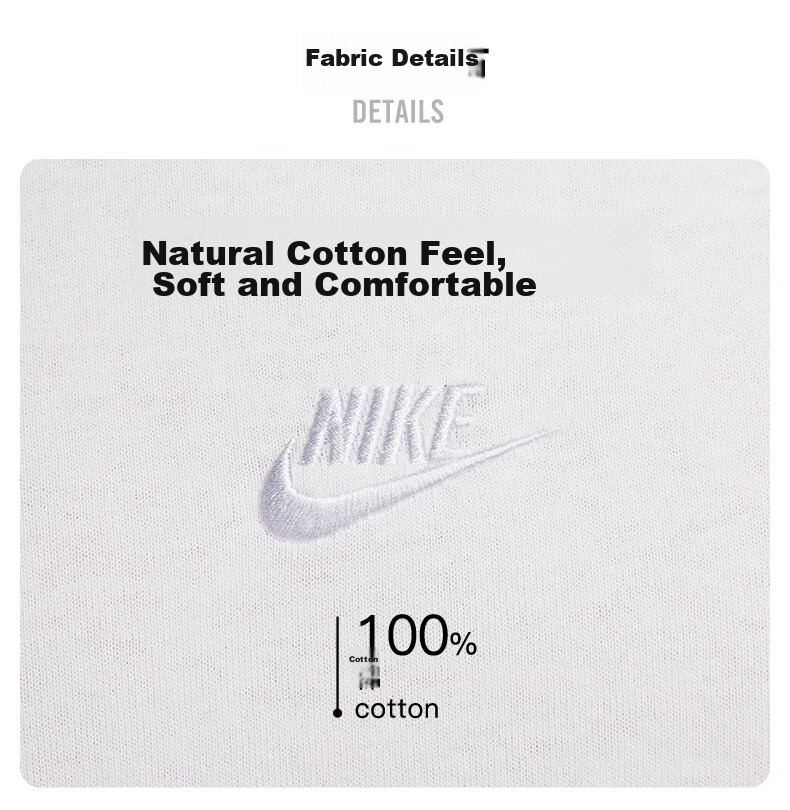 NIKE Spring And Summer Men's Short-Sleeve T-Shirt, Pure Cotton, Athletic Casual, Minimalist Silhouette DO7393-133 Sail White, XL 3