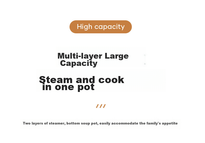 SUPOR 34cm 304 Stainless Steel Steamer Pot with High Dome Lid, Three-Layer Composite Bottom, Visible Steaming Fish Soup Pot SZ34B17 5