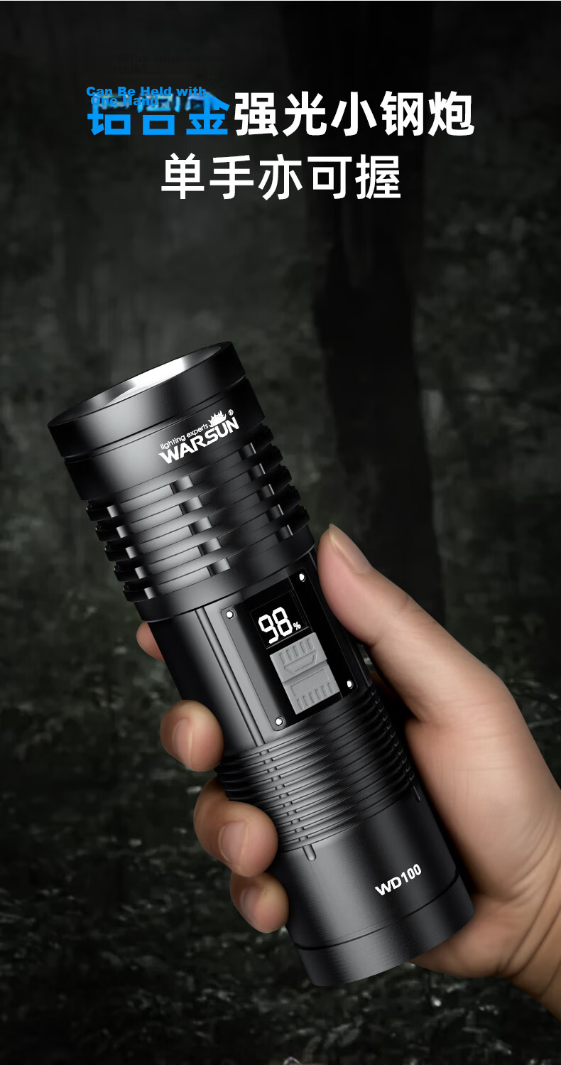 Wolson WD High-Power Flashlight Super Bright Long-Range Zoomable Emergency Outdoor Spotlight 11