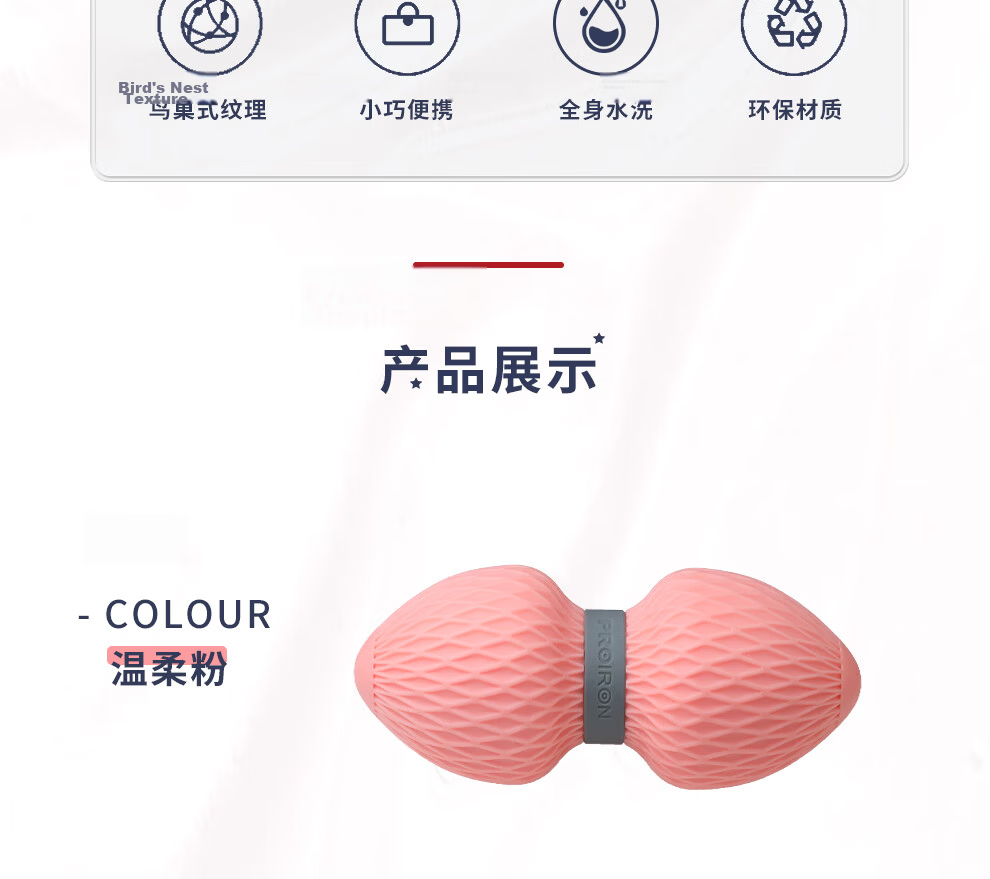 PROIRON Puli'ai Fascia Ball Three-Piece Set: Peanut Ball Grip Ring Foot Massage Neck Fascia Ball, Bird's Nest Pattern Gray 13