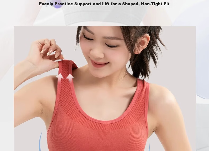 LI-NING Women's Sports Bra Yoga Fitness Medium Support Quick-Dry Breathable Tank Top Running Pink M 12