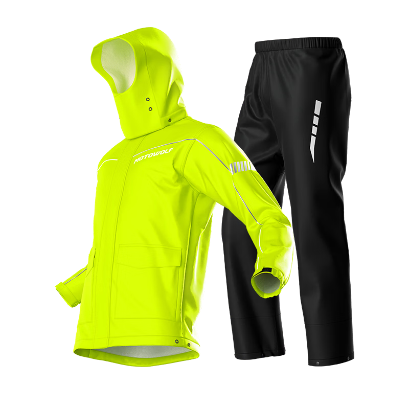 MOTOWOLF Ultra-Thin Split Motorcycle Raincoat and Pants Outdoor Riding Rain Gear for Delivery Riders and Electric Bikes Waterproof Rain Suit