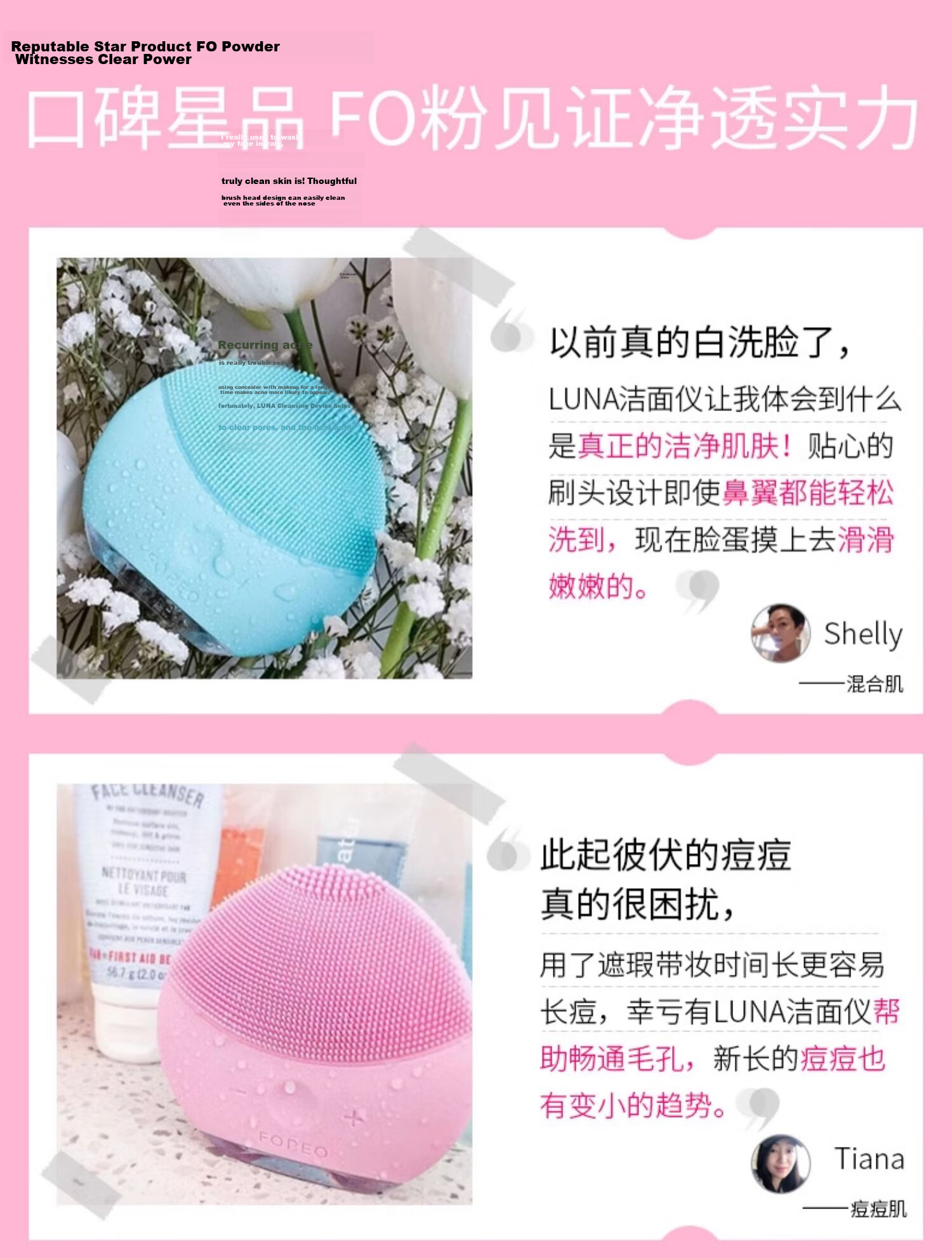 FOREO Luna Facial Cleansing Device LUNA mini2, Electric Deep Cleansing Face Washing Tool, Removes Makeup Residue And Tightens Pores, Cherry Red 8