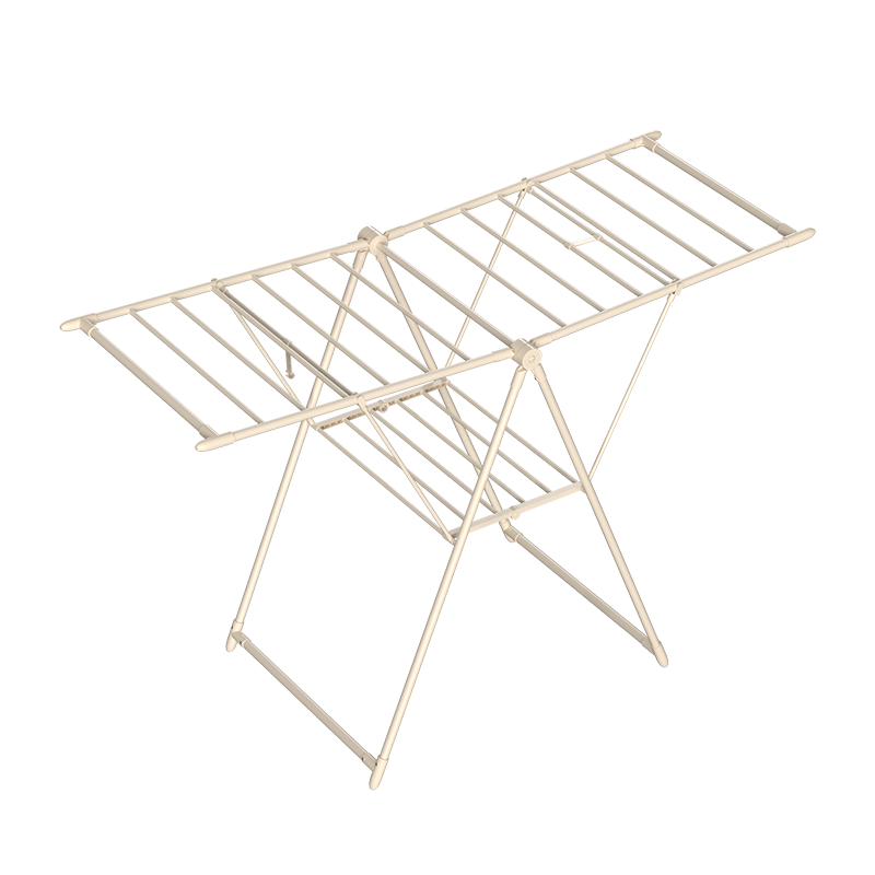 Wenna Floor-Mounted Mobile Foldable Wing-Shaped Indoor Clothes Drying Rack Balcony Hanger