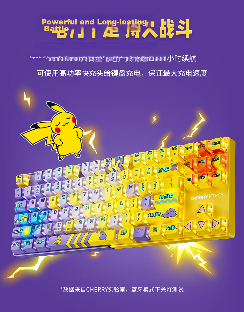 CHERRY [With F Key] Dual Magic Wireless Magnetic Switch Keyboard Gaming E-Sports RT0.01 Triangle Peninsula Unyielding Contract PUBG Customizable Office Keyboard Magnetic Switch & Mechanical Switch Hybrid Insertio 12