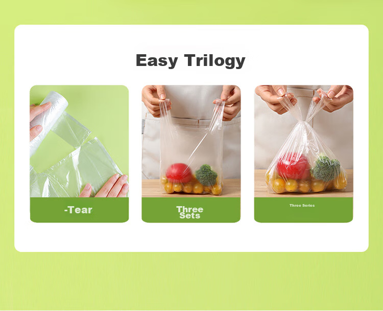 Meiliya Disposable Roll Vest-style Fresh-keeping Bags 30x25cm 650pcs Food-grade Thickened Durable Storage Bags 5