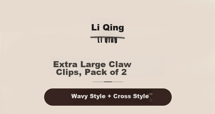 LiQing Large Shark Clip [2 Pieces] Hair Clip for Back of Head New Style High-End Hairpin Hair Accessories for Women 1
