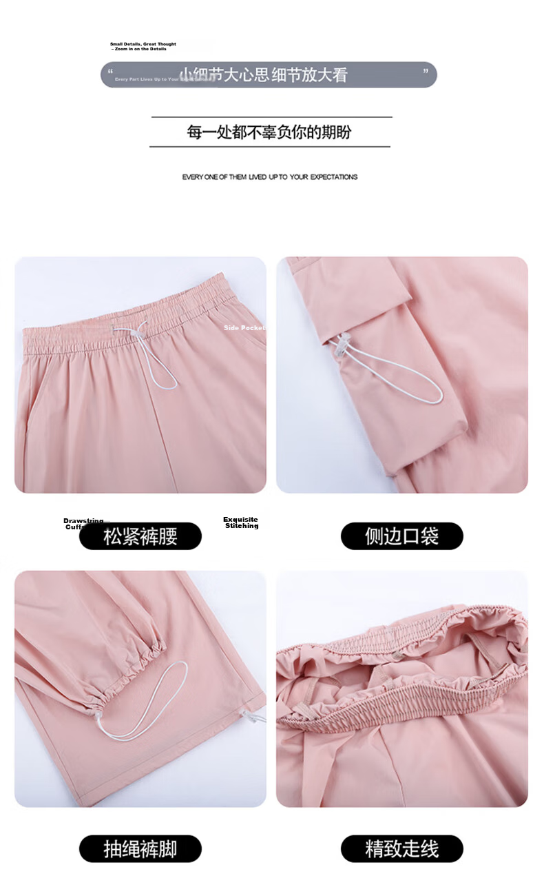 Langsha Women's Work Pants 2026 New American Style High Waist Wide Leg Quick-Dry Lightweight Outdoor Hiking Cargo Pants 11