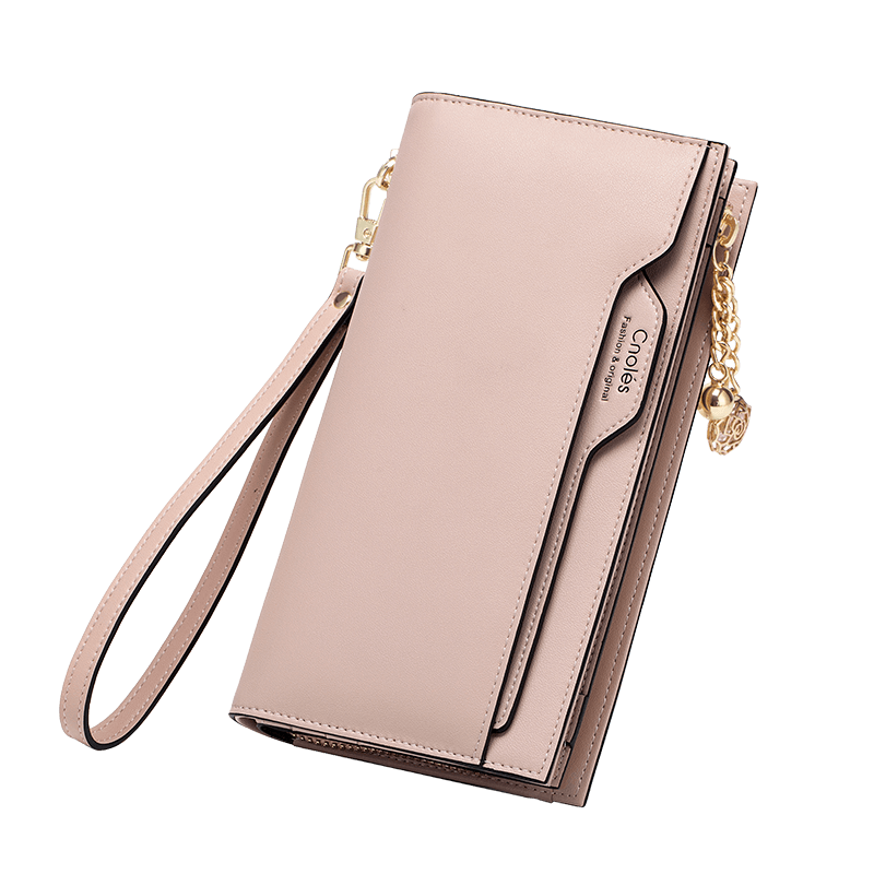 Kouyi Women's Long Leather Wallet Multifunctional Zipper Large Capacity Coin Purse Birthday Gift for Girlfriend