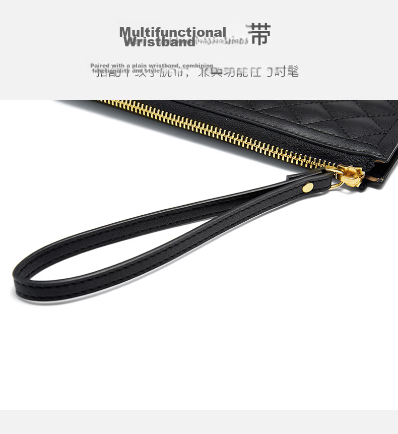 HRHR Women's Long Wallet Quilted Zipper Clutch Gift Box Set Valentine's Day Gift 9