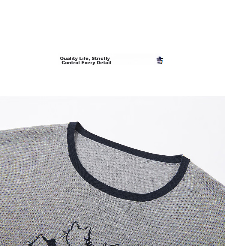 Demana [With Linen] Summer Lightweight Round Neck Colorblock Cat Jacquard Slimming Conceal Body Knit Sweater for Women Premium Feel 12