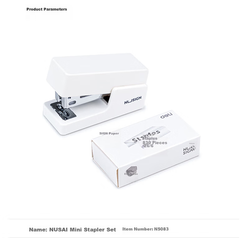 Deli Mini Stapler for Students, Compact Office Stapler, Portable Handheld Binding Machine, Small Size, Includes 830 Staples, Green NS083A 14