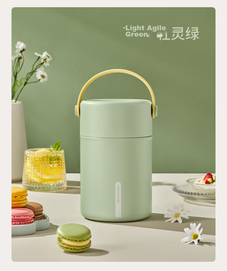 Joyoung 316L Stainless Steel Vacuum Insulated Food Jar Thermos Flask 800ml for Men, Women, and Students 17