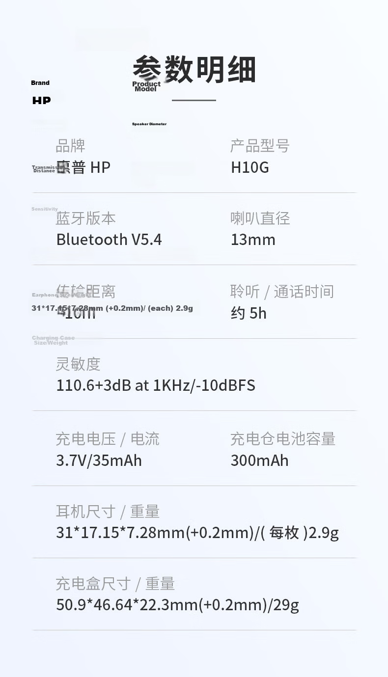 HP H10K Semi In-Ear Bluetooth Headphones, Upgraded to Bluetooth 5.4, for Music And Gaming with Low Latency, Sports Smart Earphones Compatible with Apple, Huawei, Xiaomi, OPPO Phones 11
