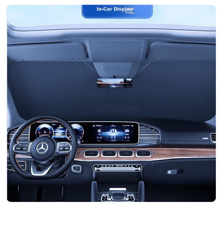 KOOLIFE Car Sunshade, Vehicle Heat Insulation Sun Visor, Foldable Sunshade with Adjustable Handle for Car Interior Front Windshield, Upgraded Versio 18