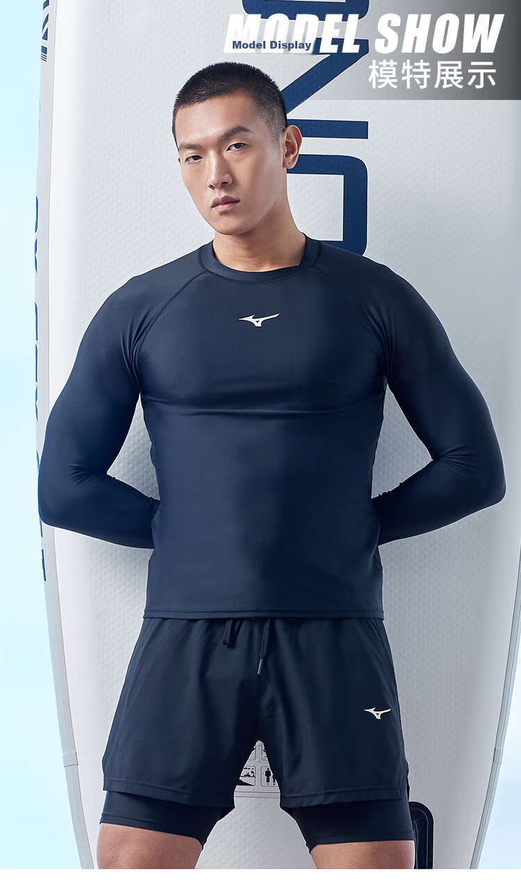 MIZUNO Men's Swimwear Set: Quick-Dry Chlorine-Resistant Swim Shorts, Hot Spring Four-Piece Set, Anti-Embarrassment Large Size Swimming Goggles And Swim Cap 1105 Black XL 15