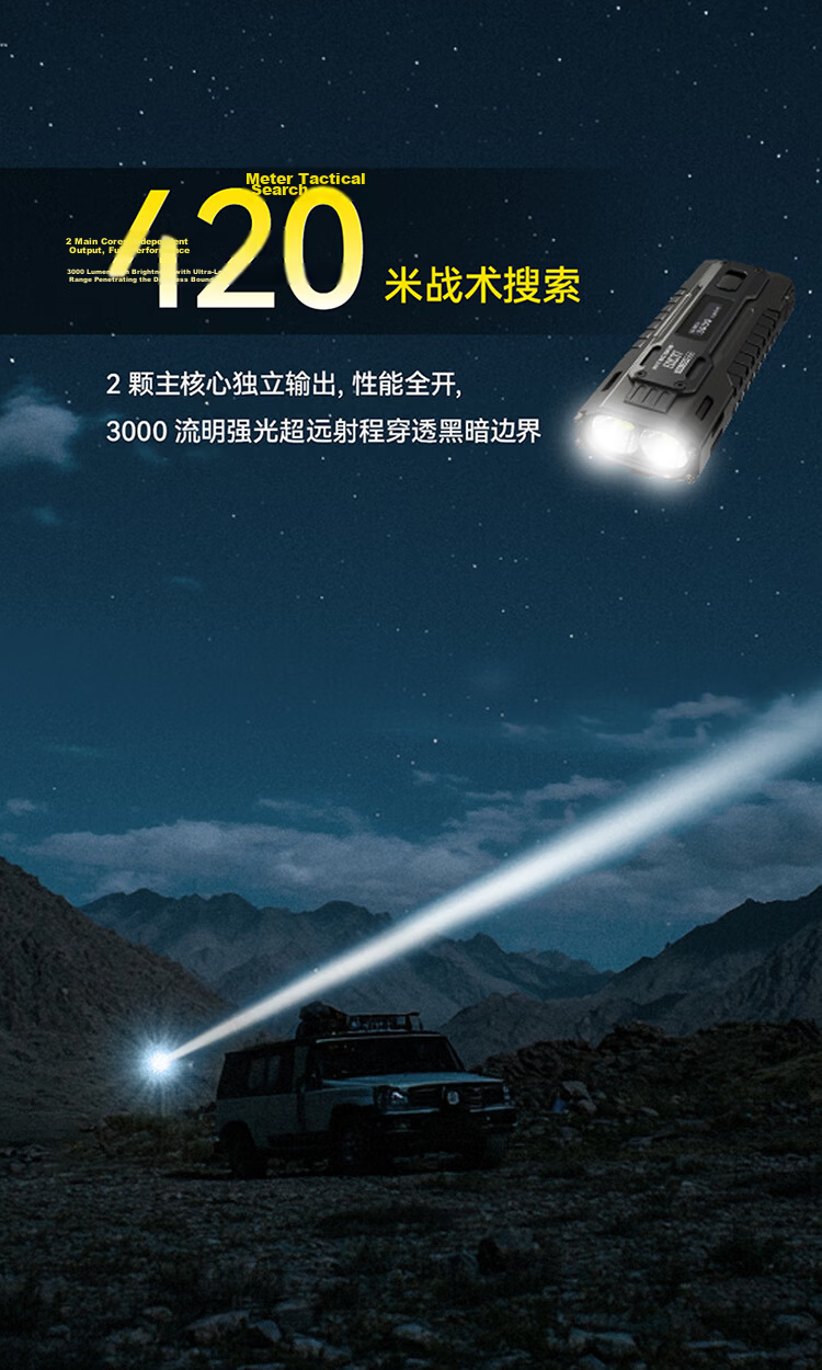 NITECORE EDC37 Outdoor Portable Self-Defense High-Intensity Rechargeable Flashlight with Ultra-Long Battery Life 10