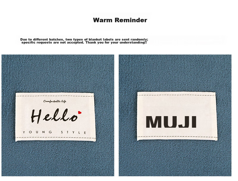MUJI Double-Layer Thickened Blanket Winter Warm Flannel Milk Velvet Quilt Air Conditioning Sofa Throw 150x200cm 11