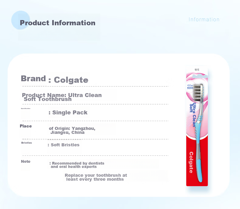 Colgate Soft Bristle Ultra-Clean Toothbrushes for Adults Deep Cleaning Individually Packaged 5-Pack Hot Selling 13