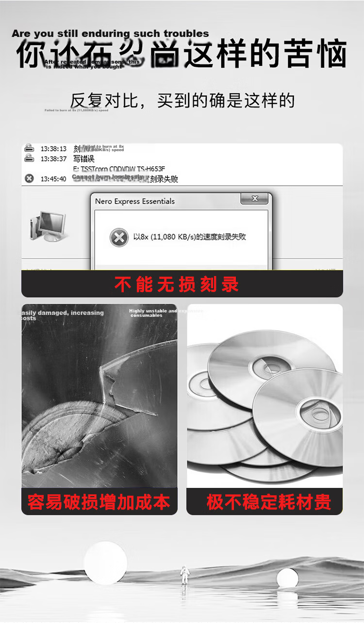 KDA Three-Inch 8cm Small CD-R Disc, 220MB, 24X, Archive Series, Blank Discs, Recordable Discs, Recordable Media, 50 Pieces in A Barrel 4