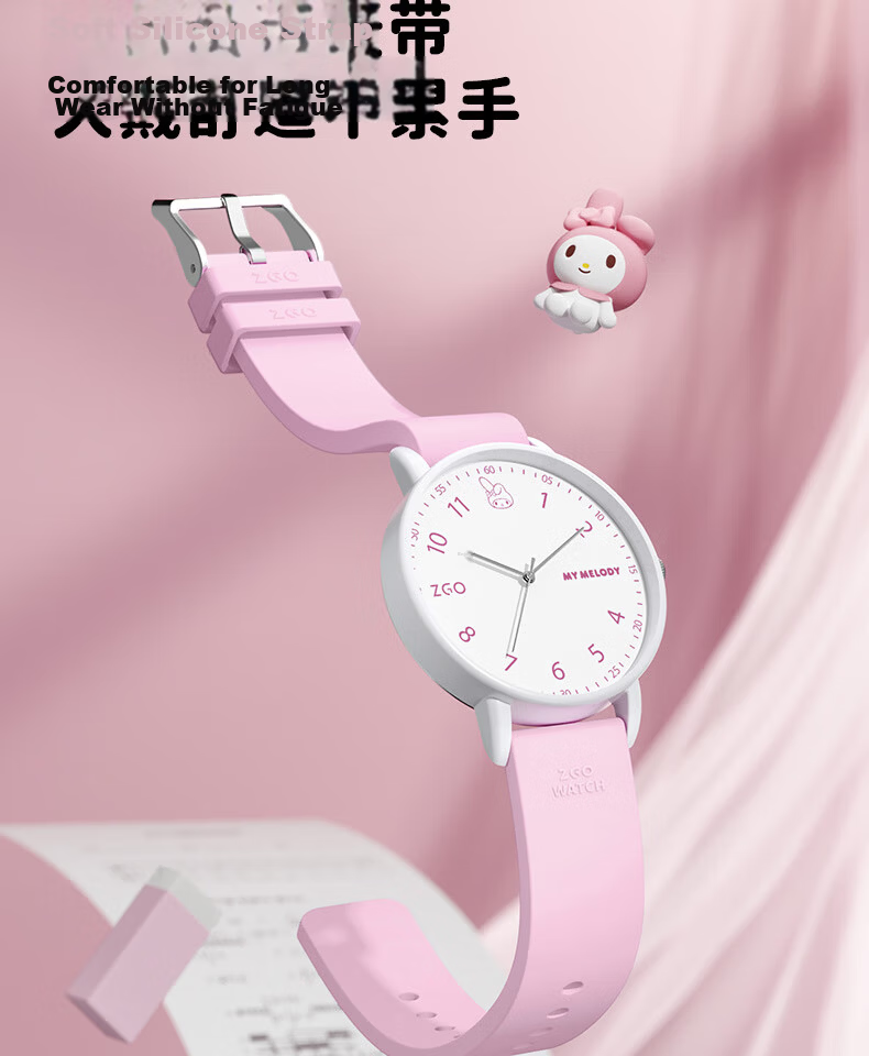 ZGO x Sanrio Women's Watch for Middle and High School Students, Fashionable Dual Calendar Wristwatch 2199 8