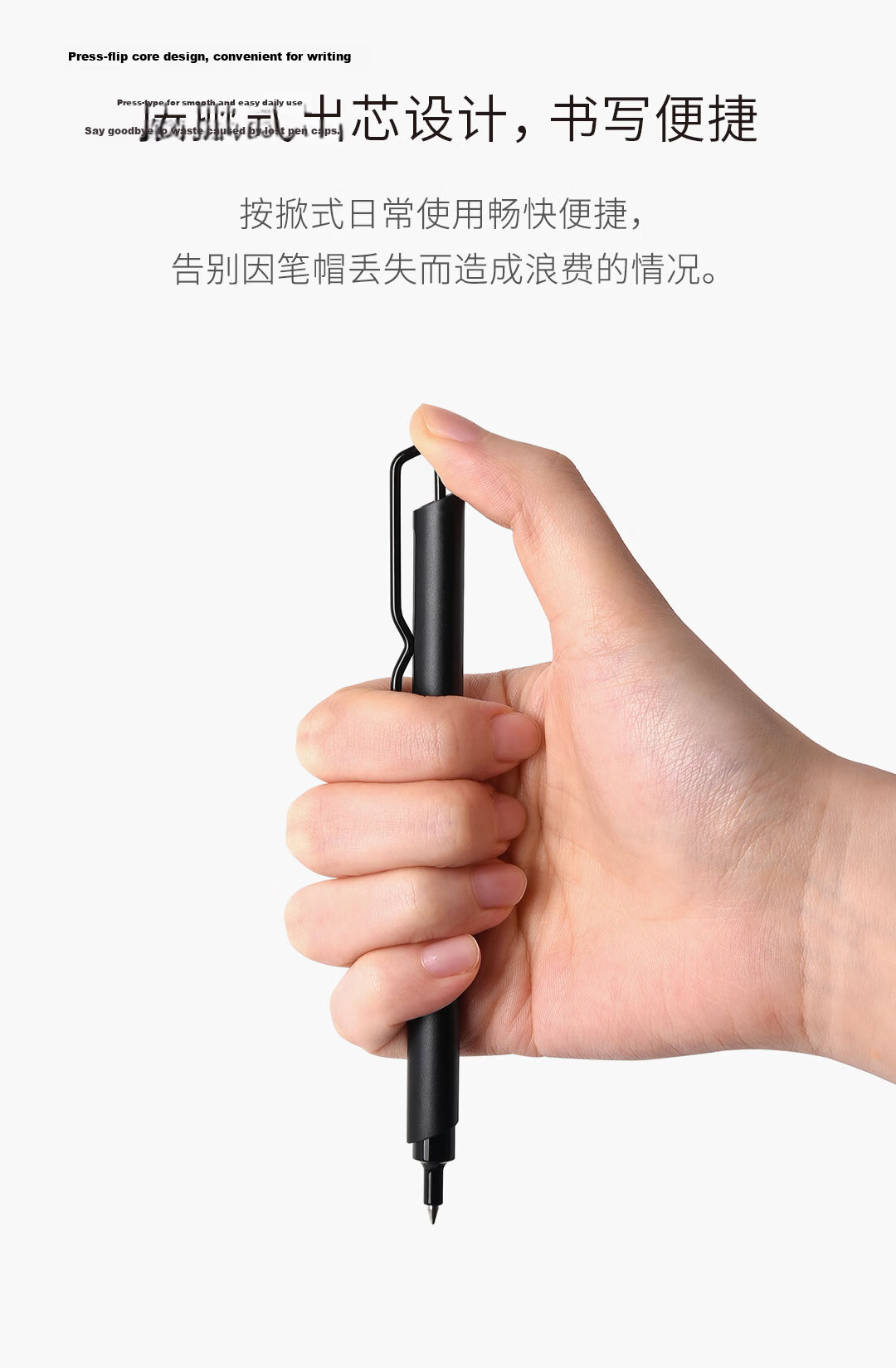 KACO Business Metal Retractable Gel Pen 0.5mm Black Ink Bullet Tip Carbon Pen Kairui Black Barrel 1 Piece/Box K1039 5