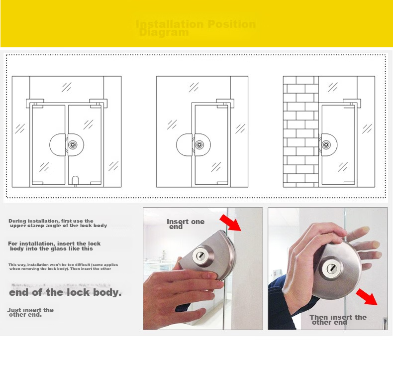 IGear Glass Door Fingerprint Lock, No Drilling Or Wiring Required, Bluetooth, Office Electronic Password Lock, Smart Lock, IC Card Access Control Lock 10