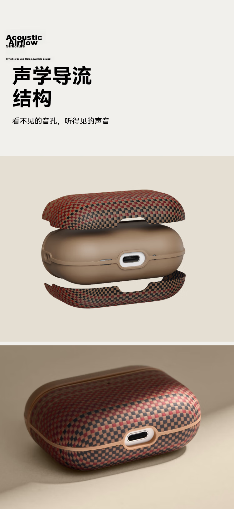PITAKA Apple AirPods Pro 3 Case MagSafe Wireless Charging Compatible Aramid Fiber Drop-Resistant Slim Skin-Friendly Anti-Fingerprint Sunset 6