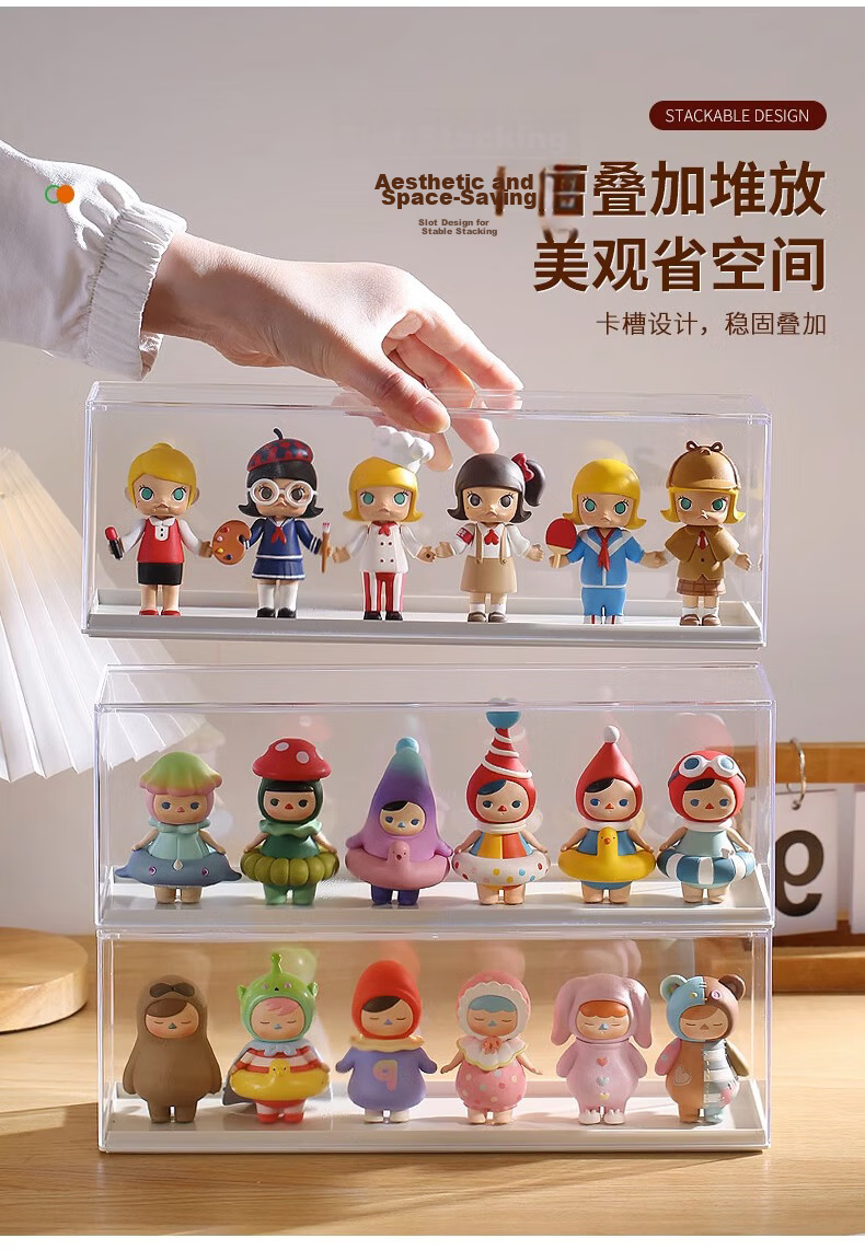 Jing Hui Si Chuang Transparent Dustproof Display Case Figurine Storage Box 7
