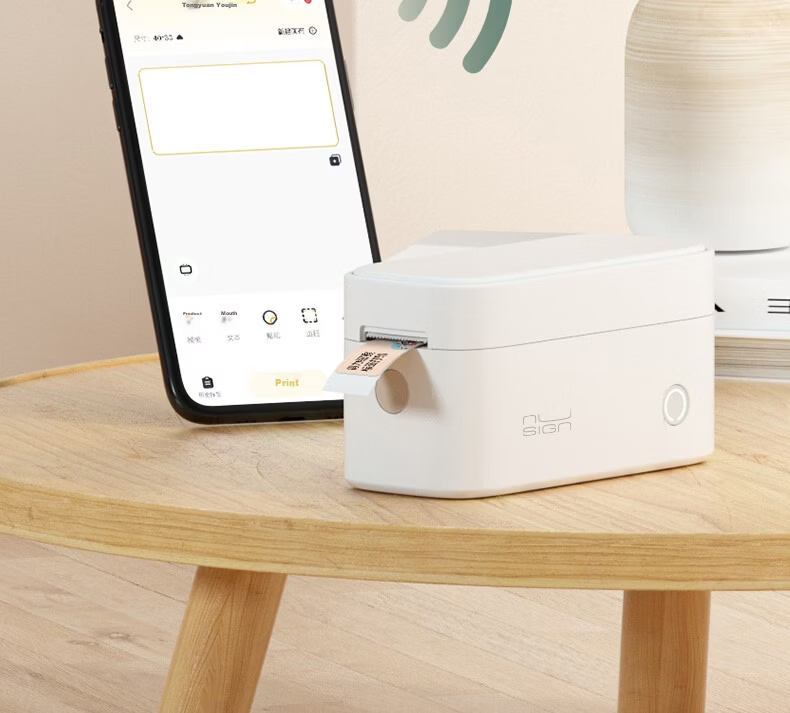 Deli Q1 White Portable Thermal Label Printer for Home Use - Planner Name Tags, Storage Labels, Price Tags, Food Label Printer - Package 2 9