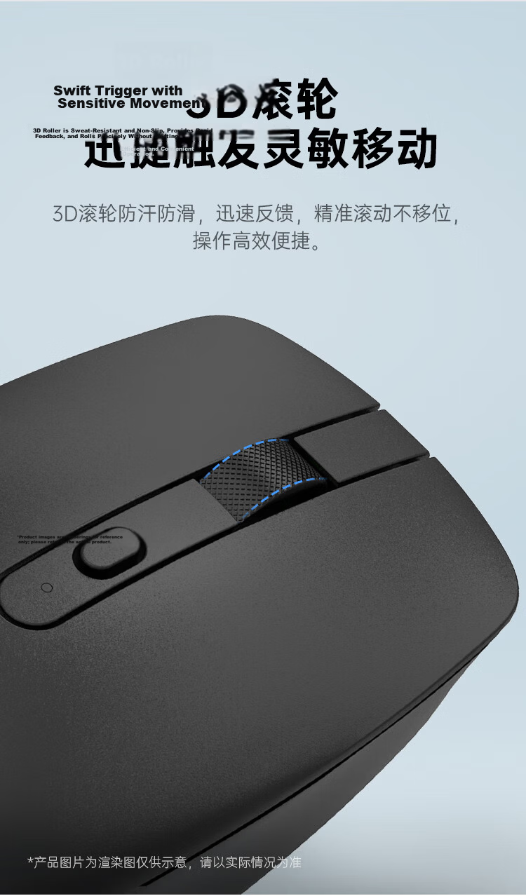 HP Silent Wireless Mouse Portable for Men and Women Home Business Office Dormitory 2.4G Wireless Black 5