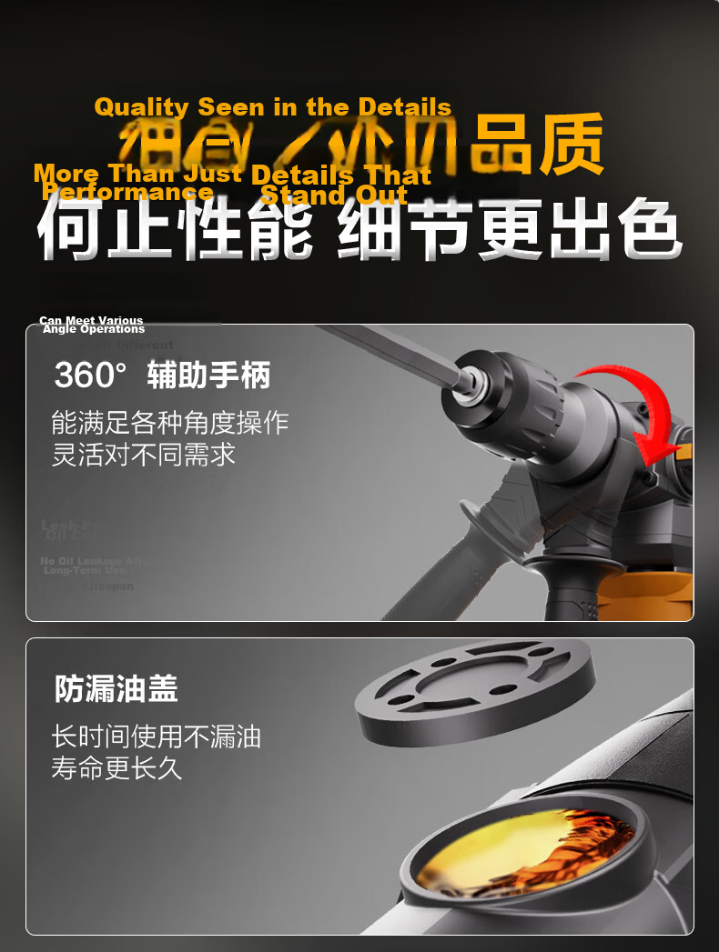 Deli Dual-Purpose Heavy-Duty Electric Hammer, High-Power Impact Drill, Multi-Functional Electric Drill, Hammer And Pickaxe Combo, Concrete Cutting Set 22