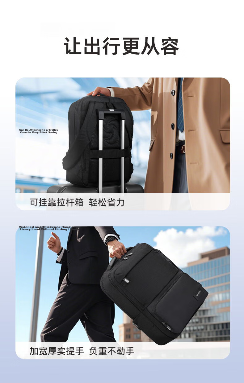Samsonite Men's Backpack Travel Bag Business Commuter Laptop Bag Large Capacity Lightweight Stylish School Bag Gift 10
