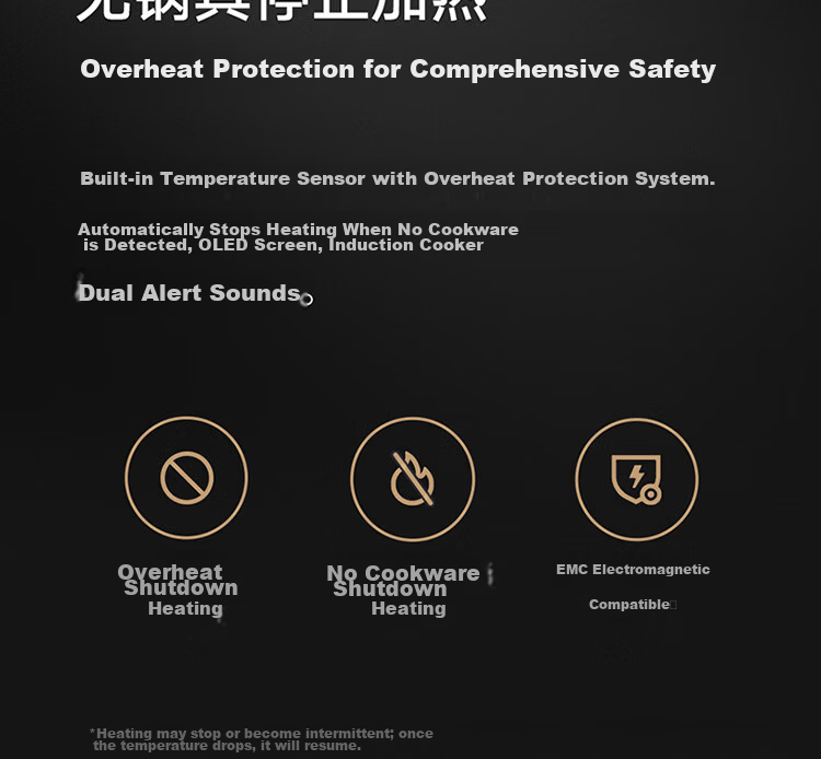 Mijia Xiaomi Ceramic Induction Cooker S1, Multi-Functional for Brewing Tea And Cooking, Compatible with All Pots, 2200W High Power, Quiet Operation, Low Radiation, Tea Brewing around The Cooker, Round Shape 28