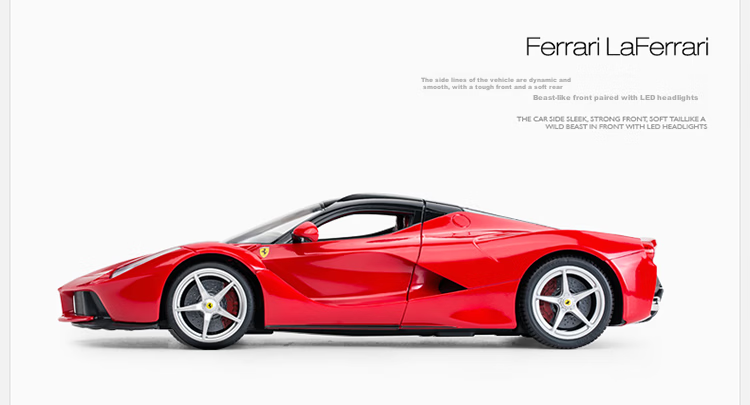 Rastar Remote Control Car Model, Children's Toy Car, USB Charging Ferrari FXXK, 1:14 Scale Red 79260, New Year Gift 5