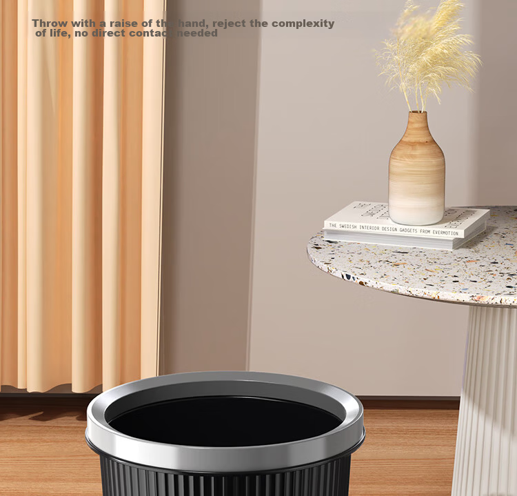 Bendi Metal Mesh Trash Can, 9L, Set of Three, Lidless, Large Size, Office Garbage Bin, Living Room Wire Mesh Wastebasket 11