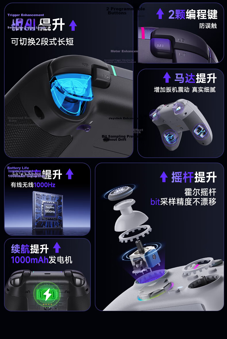 EasySMX Yishu Ma Jueying X05pro Game Controller, PC Computer Peripheral, Black Myth: Wukong Steam Endless Legend, Bluetooth Switch 2nd Generation Wireless, Mobile Phone IPad Silent Controller, Black 6