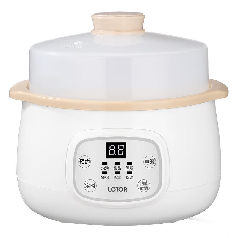 LOTOR Multi-Functional Electric Stew Pot Household Water Bath Stew Pot Small Capacity Soup Pot Bird's Nest Stew Pot Baby Porridge Cooker