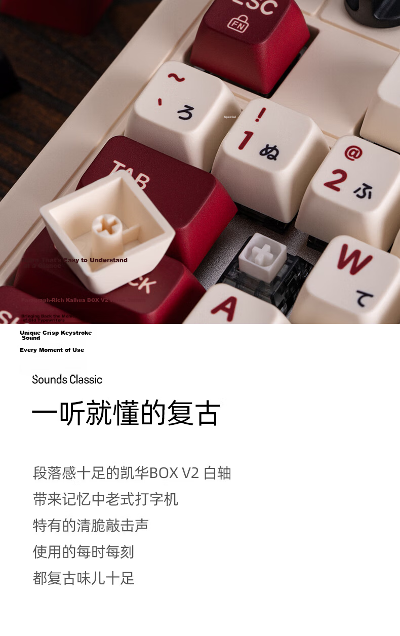 8BitDo Retro108 Mechanical Keyboard Retro Classic Wireless 108-Key Gaming Office Universal Tri-Mode Bluetooth Wired Hot-Swappable PC Computer 9