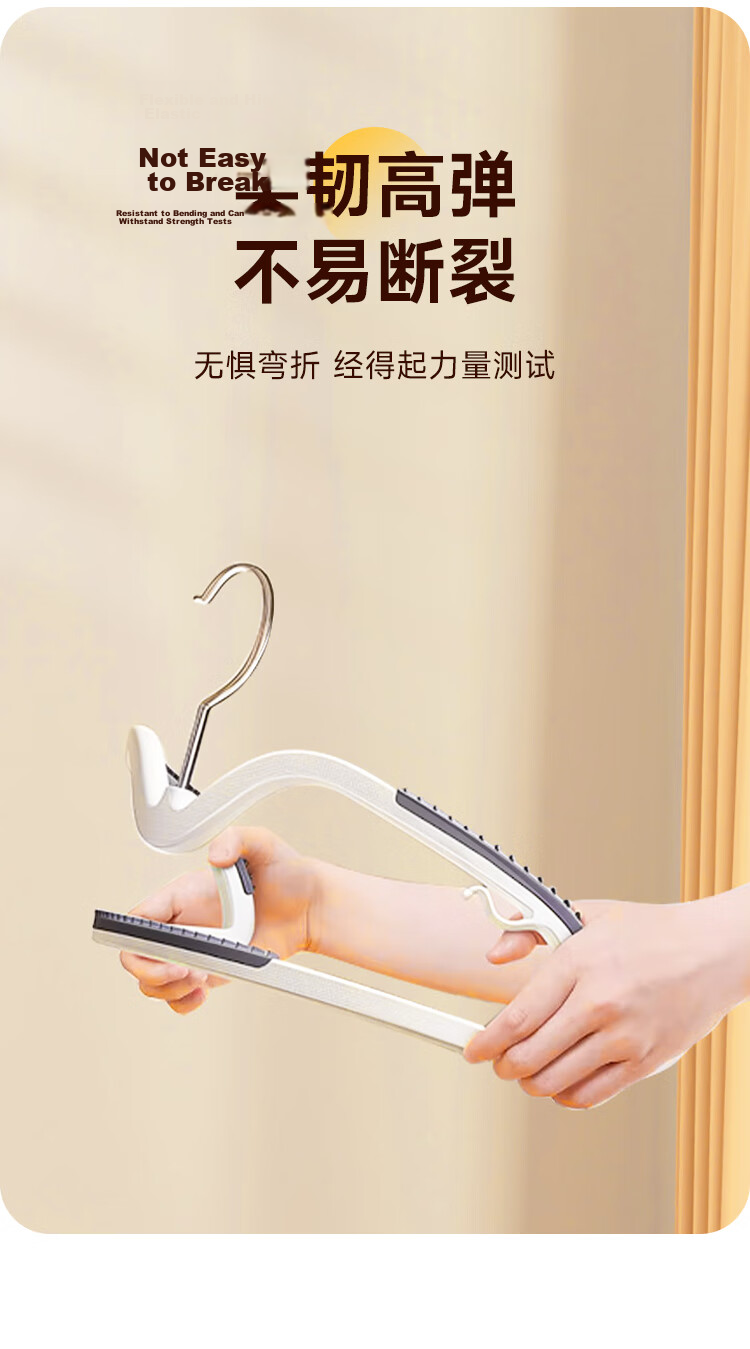 Jiabangshou Hangers, Non-Slip Short Neck Shoulder-Style, for Home Use, Adults And Children, Drying Rack for Student Dormitory, Wide Shoulder Clothes Hanger, 20 Pieces 9