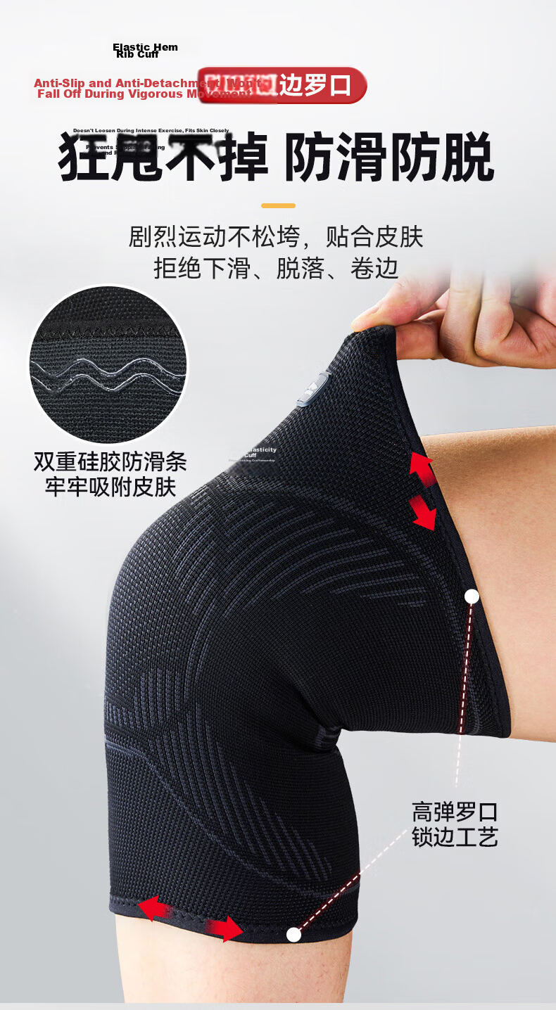 LI-NING Summer Thin Knee Pads Unisex Sports Professional Protection Running Meniscus Injury Basketball Badminton Black L 4