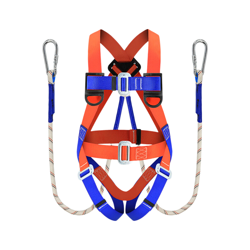 Xinbaolin Full-Body Fall Protection Harness European Style Five-Point Safety Belt with Dual Small Hooks 3m