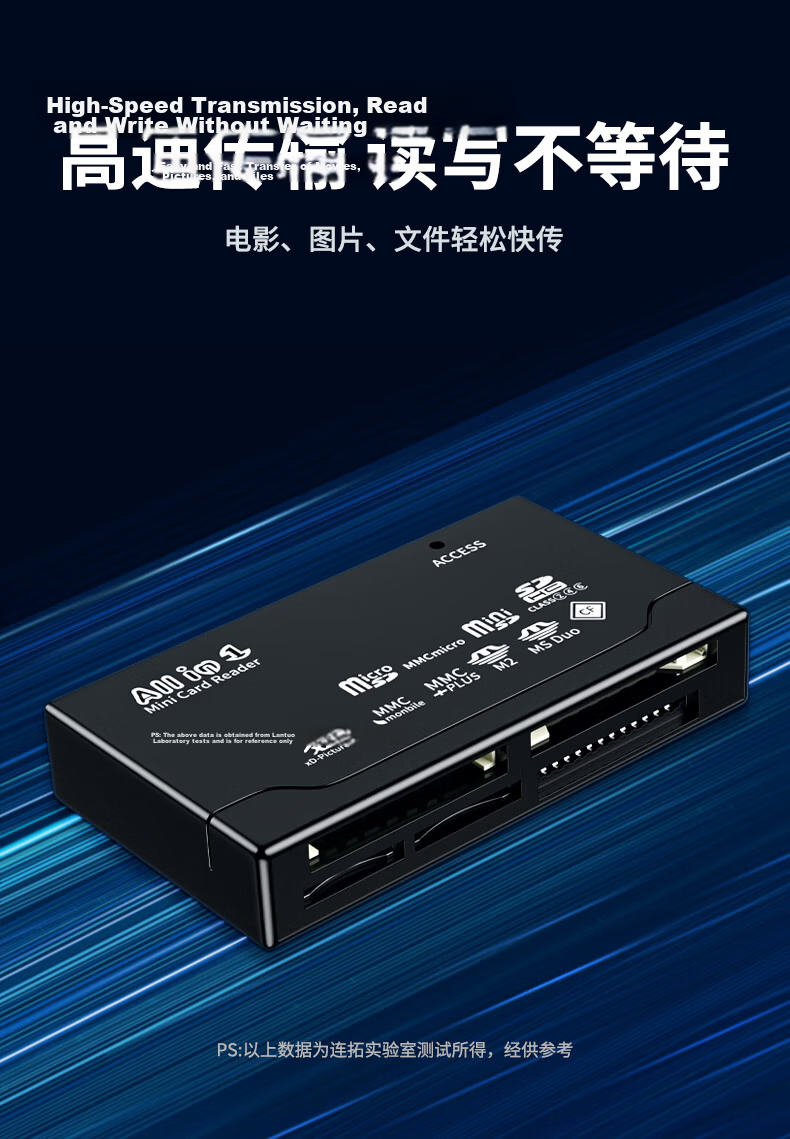 Liantuo Multifunctional 6-in-1 High-Speed Card Reader SD/TF/CF/XD/MS/M2 Compatible with Sony Memory Stick Digital Cameras Camcorders PSX Game Console 3