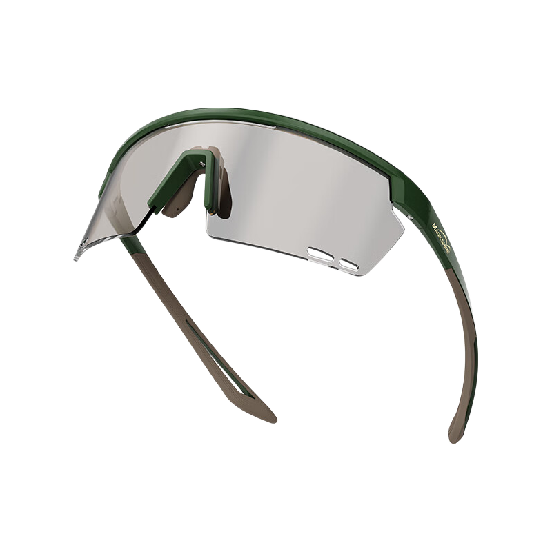 MAGICSHINE Professional Photochromic Cycling Glasses for Day And Night Use, Windproof Goggles RL003B (Clear + Lake Blue)