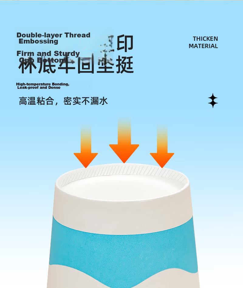 Temeiju Disposable Thickened Paper Cups Anti-Scald Water Cups Beverage Business Office Eco-Friendly Printed Tea Cups 248ml*50 9
